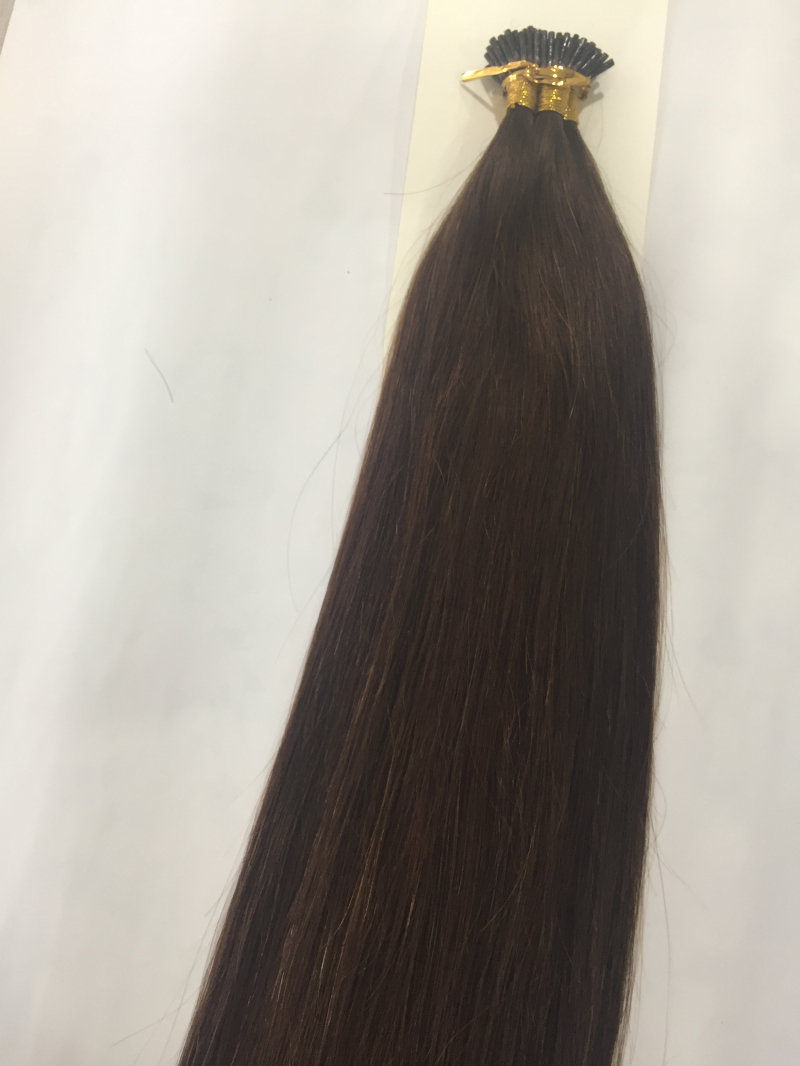 Virgin Peruvian #4 Human Hair I Tip Weft Straight Stick Tip Keratin Hair Extensions  100s YL176